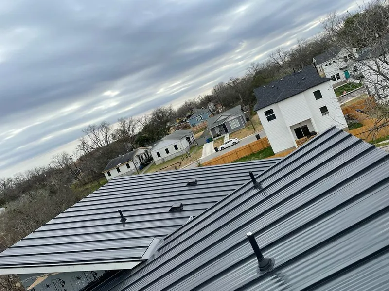 Standing seam metal roof panels with vents for Skylight Repair in Ossining